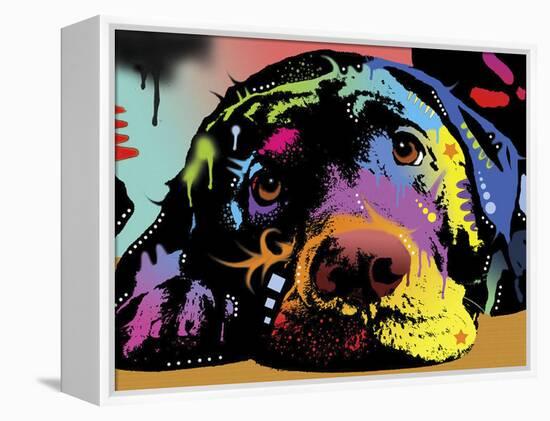 Lying Lab-Dean Russo-Framed Premier Image Canvas