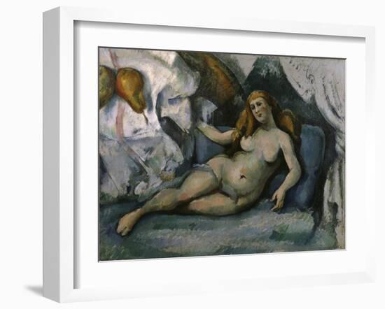 Lying Nude (Femme Nu), Ca. 1886-1890-Paul Cézanne-Framed Giclee Print