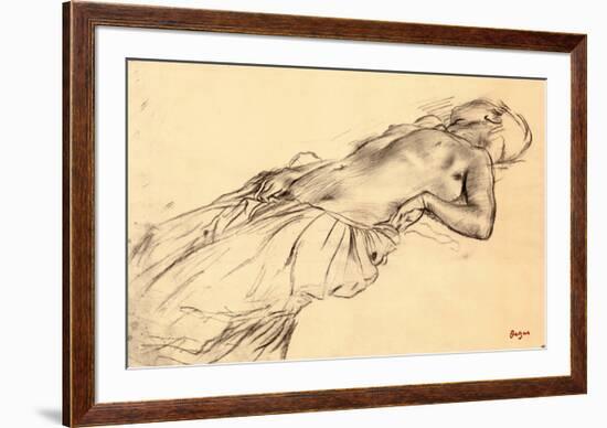 Lying Nude-Edgar Degas-Framed Art Print