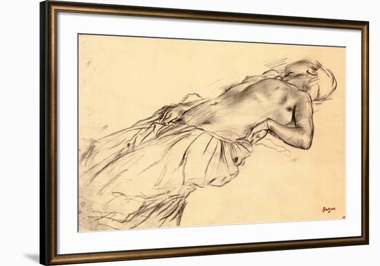 Lying Nude-Edgar Degas-Framed Art Print