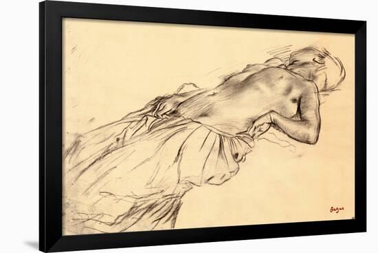 Lying Nude-Edgar Degas-Framed Art Print