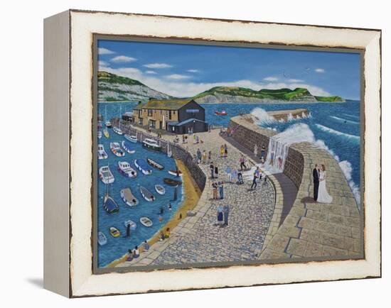 Lyme Regis, 2015-Liz Wright-Framed Premier Image Canvas