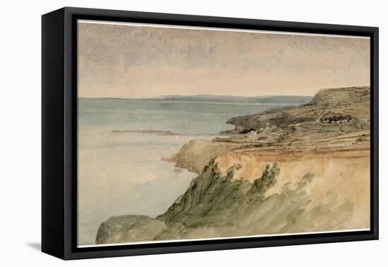 Lyme Regis, Dorset, C.1797 (W/C over Pencil on Textured Paper)-Thomas Girtin-Framed Premier Image Canvas