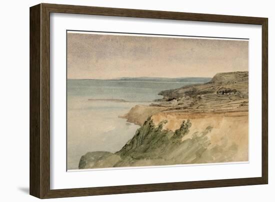 Lyme Regis, Dorset, C.1797 (W/C over Pencil on Textured Paper)-Thomas Girtin-Framed Giclee Print