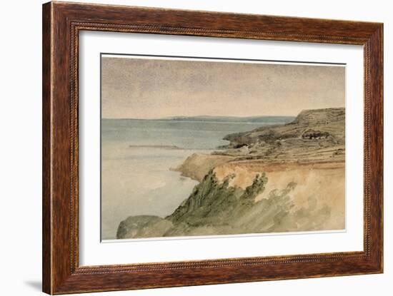 Lyme Regis, Dorset, C.1797 (W/C over Pencil on Textured Paper)-Thomas Girtin-Framed Giclee Print