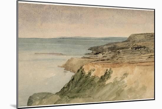 Lyme Regis, Dorset, C.1797 (W/C over Pencil on Textured Paper)-Thomas Girtin-Mounted Giclee Print