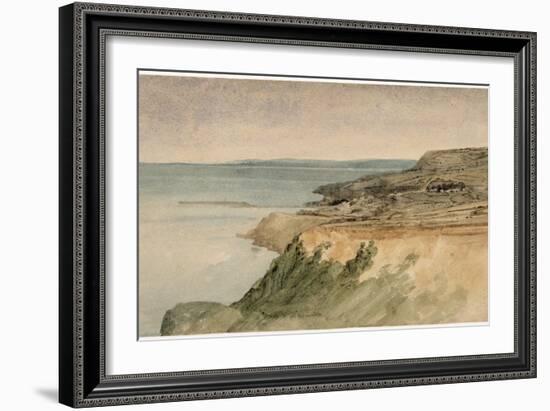 Lyme Regis, Dorset, C.1797 (W/C over Pencil on Textured Paper)-Thomas Girtin-Framed Giclee Print