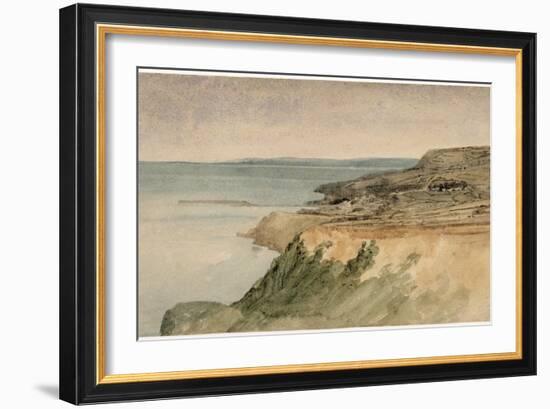 Lyme Regis, Dorset, C.1797 (W/C over Pencil on Textured Paper)-Thomas Girtin-Framed Giclee Print