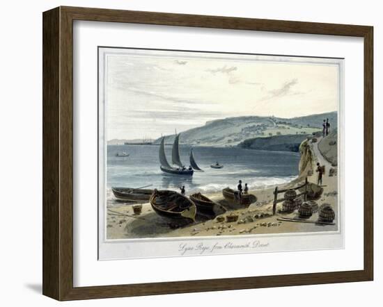 'Lyme Regis, from Charmouth, Dorset', 1814-1825-William Daniell-Framed Giclee Print