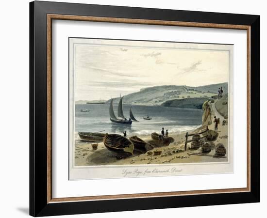 Lyme Regis, from Charmouth, Dorset-William Daniell-Framed Giclee Print