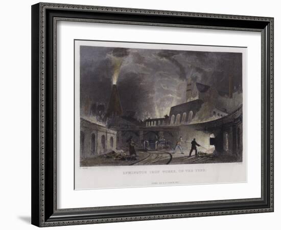 Lymington Iron Works, on the Tyne-Thomas Allom-Framed Giclee Print