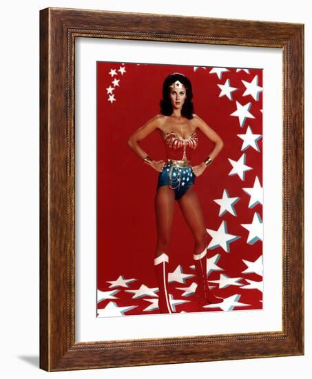 Lynda Carter. "Wonder Woman" [1975], Directed by Alan Crosland.-null-Framed Photographic Print