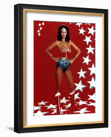 Lynda Carter. "Wonder Woman" [1975], Directed by Alan Crosland.-null-Framed Photographic Print