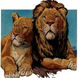 "Lion Couple,"March 19, 1932-Lynn Bogue Hunt-Giclee Print