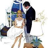 His Highness and the Thrush  - Saturday Evening Post "Leading Ladies", September 3, 1960 pg.22-Lynn Buckham-Framed Giclee Print