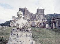 Unidentified Ruins Including Bust of a Woman in Haiti-Lynn Pelham-Photographic Print