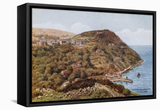 Lynton and Lynmouth from the Tors-Alfred Robert Quinton-Framed Premier Image Canvas