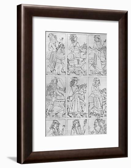 'Lyonnese Playing Cards of the Fifteenth Century', 1903-Jean de Dale-Framed Giclee Print