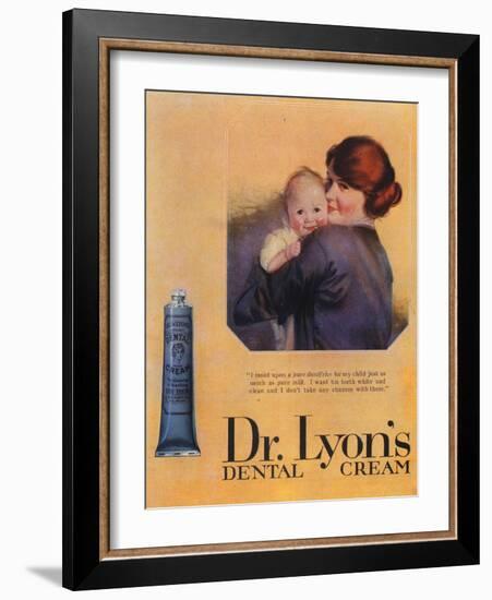 Lyons Toothpaste, Baby, UK, 1900-null-Framed Giclee Print