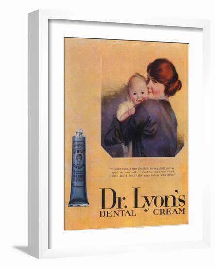 Lyons Toothpaste, Baby, UK, 1900-null-Framed Giclee Print