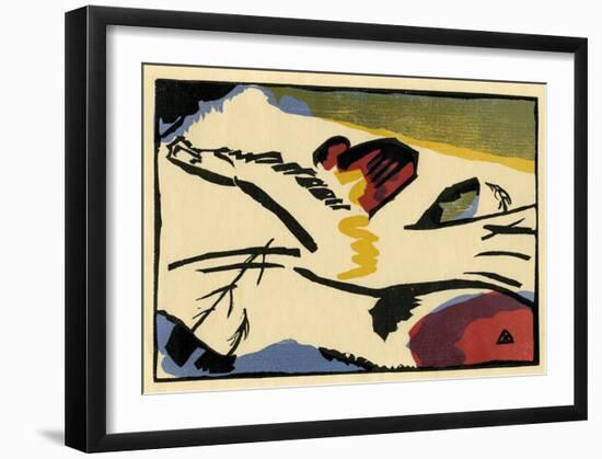 Lyrisches Presse (1911)-Wassily Kandinsky-Framed Art Print