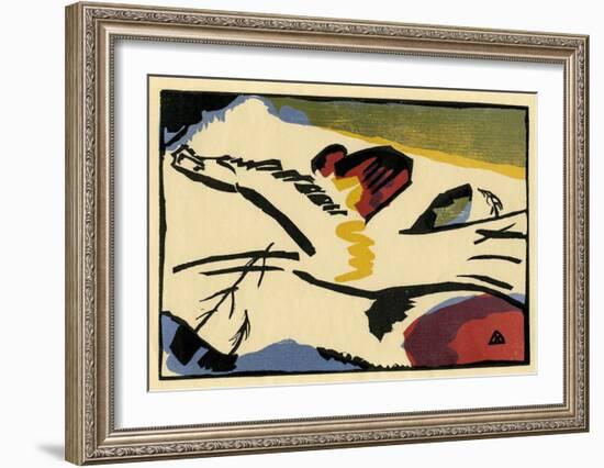 Lyrisches Presse (1911)-Wassily Kandinsky-Framed Art Print