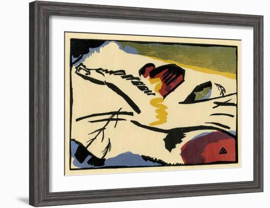 Lyrisches Presse (1911)-Wassily Kandinsky-Framed Art Print