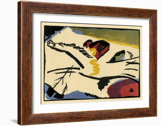 Lyrisches Presse (1911)-Wassily Kandinsky-Framed Art Print