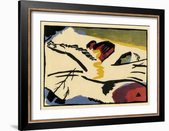 Lyrisches Presse (1911)-Wassily Kandinsky-Framed Art Print