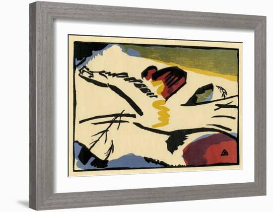 Lyrisches Presse (1911)-Wassily Kandinsky-Framed Art Print