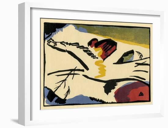 Lyrisches Presse (1911)-Wassily Kandinsky-Framed Art Print
