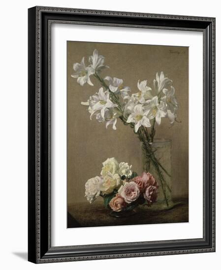 Lys dans un Vase-Henri Fantin-Latour-Framed Giclee Print