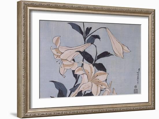 Lys-Katsushika Hokusai-Framed Giclee Print