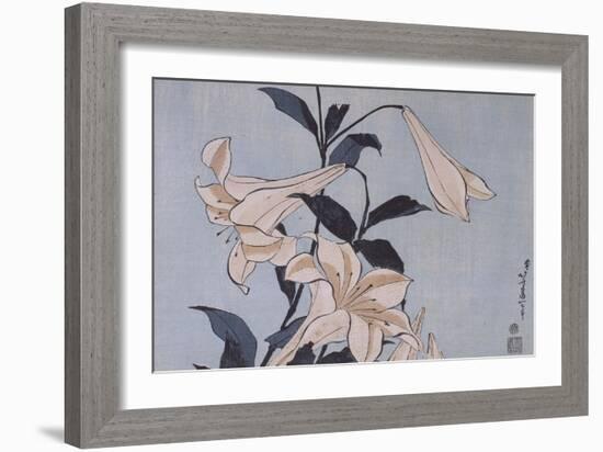 Lys-Katsushika Hokusai-Framed Giclee Print