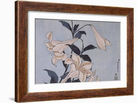 Lys-Katsushika Hokusai-Framed Giclee Print