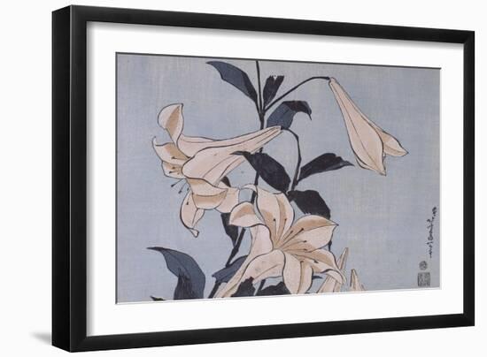 Lys-Katsushika Hokusai-Framed Giclee Print