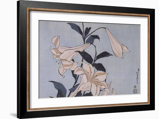 Lys-Katsushika Hokusai-Framed Giclee Print