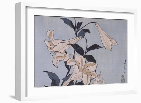 Lys-Katsushika Hokusai-Framed Giclee Print