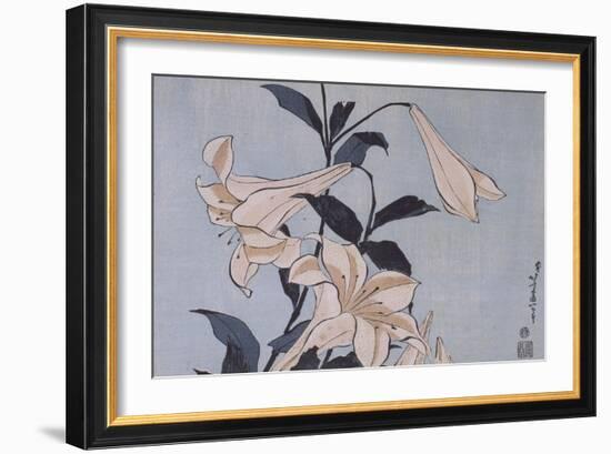 Lys-Katsushika Hokusai-Framed Giclee Print