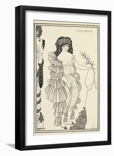 Lysistrata   character in a comedy by Aristophanes, 1896 Print-Aubrey Beardsley-Framed Giclee Print