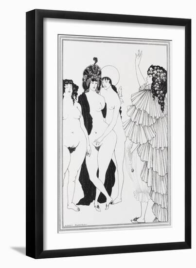 Lysistrata Haranguing the Athenian Women, 19th Century-Aubrey Beardsley-Framed Giclee Print