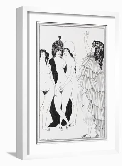 Lysistrata Haranguing the Athenian Women, 19th Century-Aubrey Beardsley-Framed Giclee Print