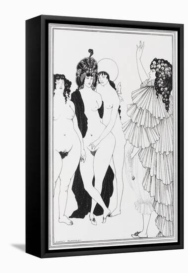 Lysistrata Haranguing the Athenian Women, 19th Century-Aubrey Beardsley-Framed Premier Image Canvas