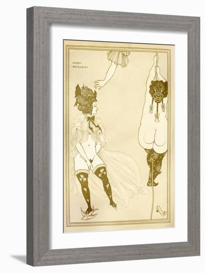 Lysistrata (Illustration)-Aubrey Beardsley-Framed Giclee Print