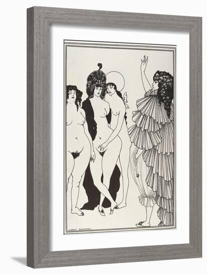 Lysistrata Talking to the Athenian Women-Aubrey Vincent Beardsley-Framed Art Print