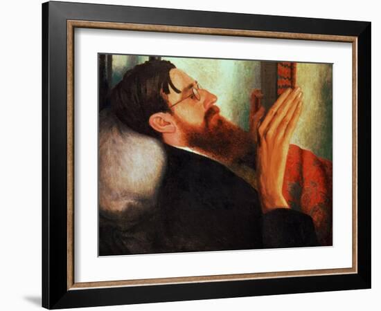 Lytton Strachey, (1880-1932) 1916-Dora Carrington-Framed Giclee Print