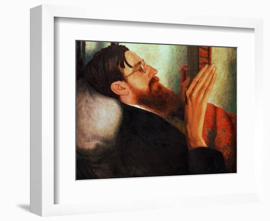 Lytton Strachey, (1880-1932) 1916-Dora Carrington-Framed Giclee Print