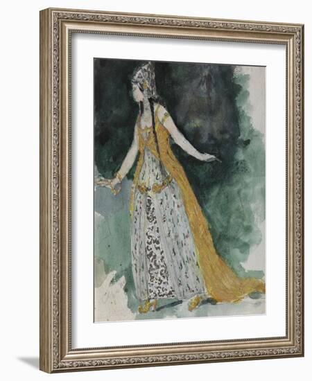 Lyudmila. Costume Design for the Opera Ruslan and Lyudmila-Valentin Alexandrovich Serov-Framed Giclee Print