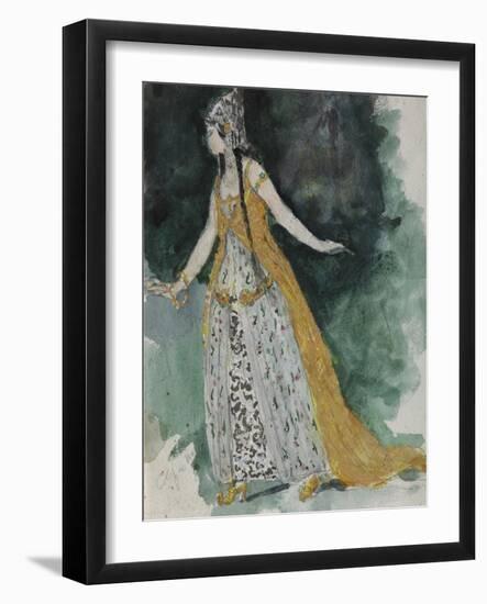 Lyudmila. Costume Design for the Opera Ruslan and Lyudmila-Valentin Alexandrovich Serov-Framed Giclee Print