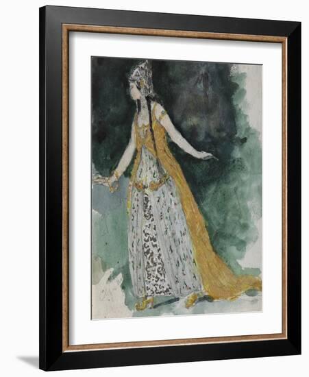 Lyudmila. Costume Design for the Opera Ruslan and Lyudmila-Valentin Alexandrovich Serov-Framed Giclee Print